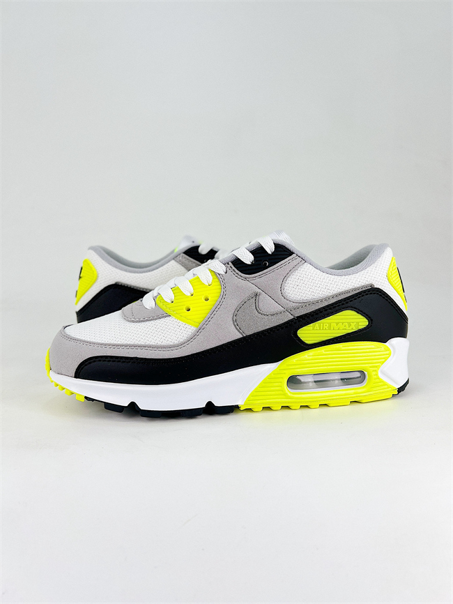 Men's Running weapon Air Max 90 White/Black/Yellow/Grey Shoes 0135